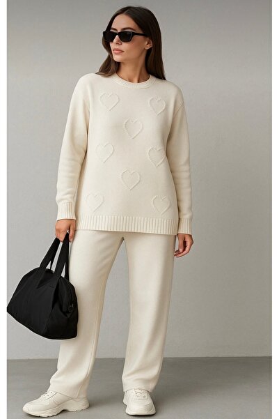 semela Embossed Heart Knitwear Set