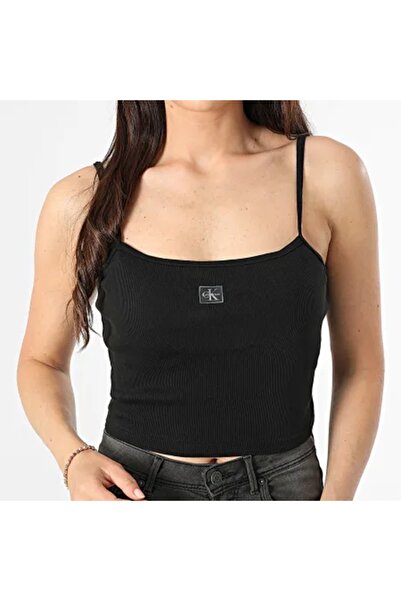 Calvin Klein A- Woven Label Rib Cami T-Shirt Women
