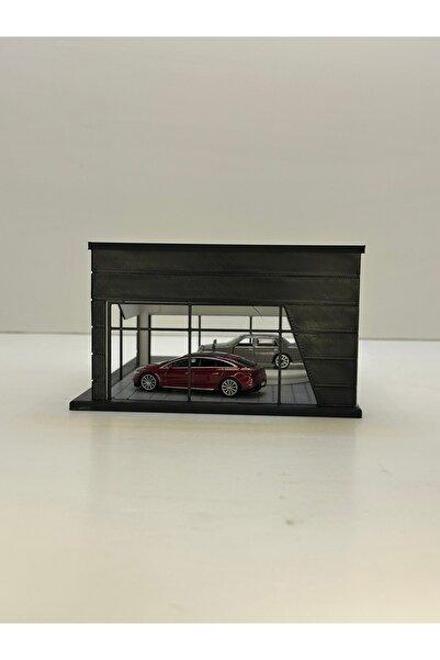 Butik 3D Baskı 1/64 Ölçekli Mercedes Showroom Tasarımlı Diorama Araç Sergileme Garajı