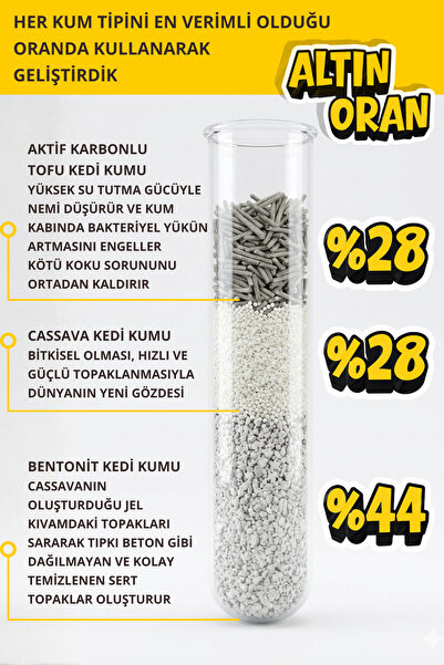 pawdaz Qum (36 LİTRE/24 KG ) - Cassava içeren, Topaklanan, Aktif Karbonlu, Zararsız Kedi Kumu + Kürek