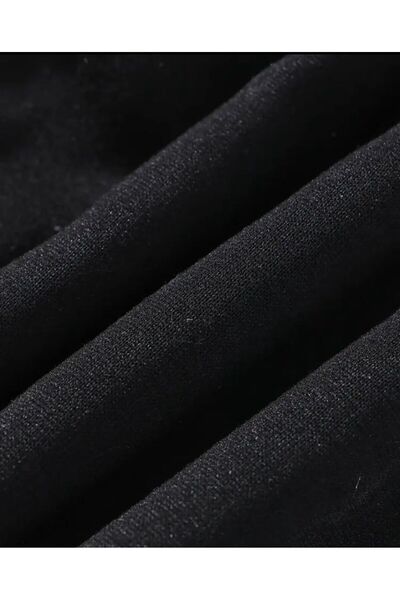 LELVANİ Black Jogger 3-Thread Fleece Winter Sweatpants with Elasticized Cuffs