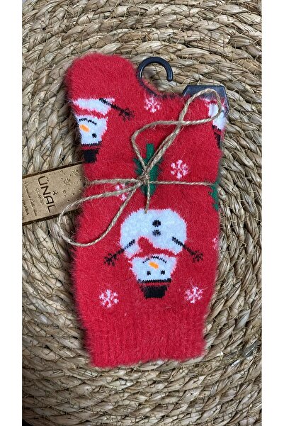 Ünal 2 Pcs Yumoş Unisex Christmas Socks Christmas Themed New Year Thermal Home Socks