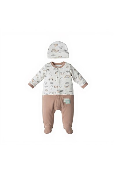 SeaBubbles Baby Romper with Cloud Pattern Hat