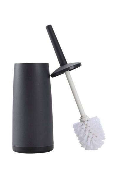sharpdo 2-Piece Toilet Cleaning Brush And Holder Black/White