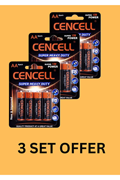 Cencell بطاريات AA 1.5V ذات جودة عالية 3قطع عرض خاص