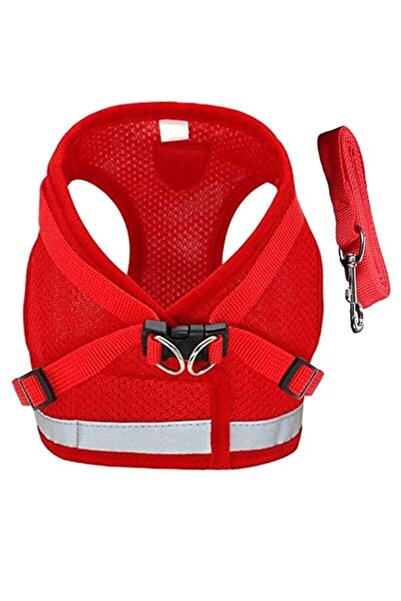 BSMBIOO Generic Breathable Soft Harness With Strap Red/White M