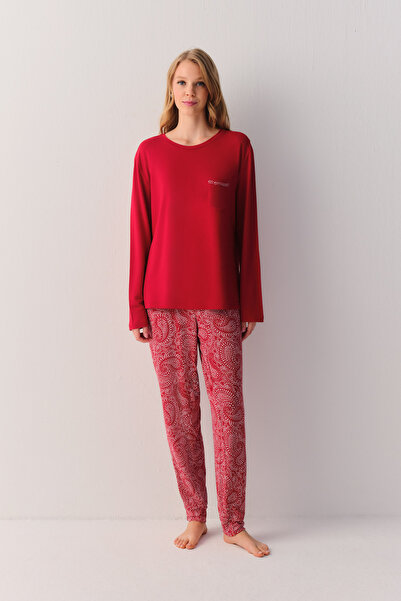 SUWEN Paisley Pijama Takımı