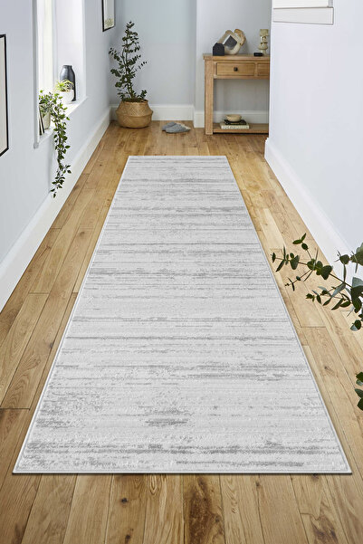 ANUTYA HOME Açık Gri Yumuşak Bohem Özel Kesim Koridor Mutfak Salon Balkon Toz...