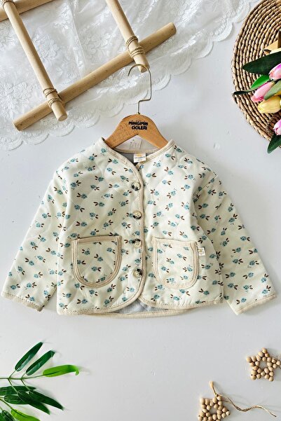 Minigimin Cicileri My Little One's Cicileri Floral Patterned Girl's Cotton Qu...