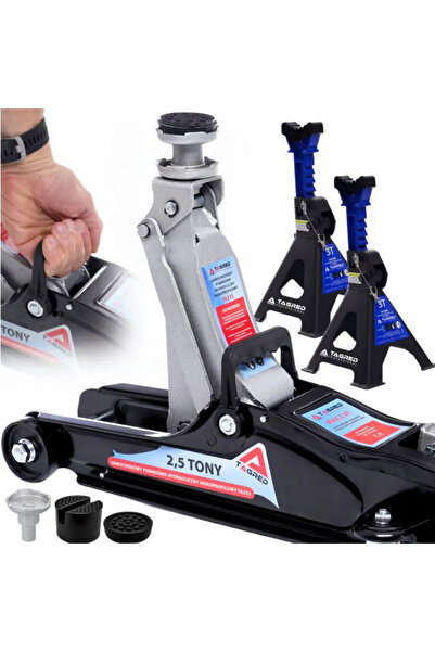 Tagred Professional Cric hidraulic 2.5T + suporturi auto 3T, set complet