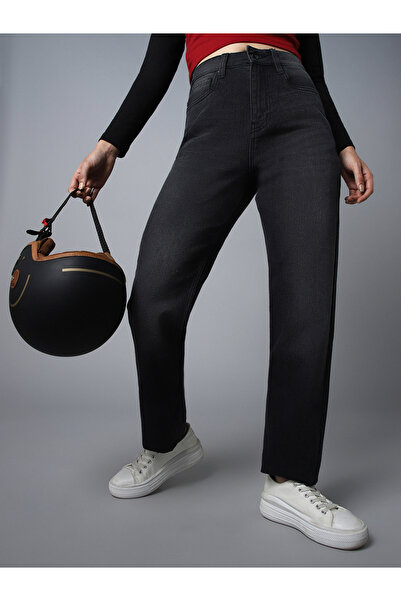 High Star By Styli Women Black High-Rise Straight Leg Jeans