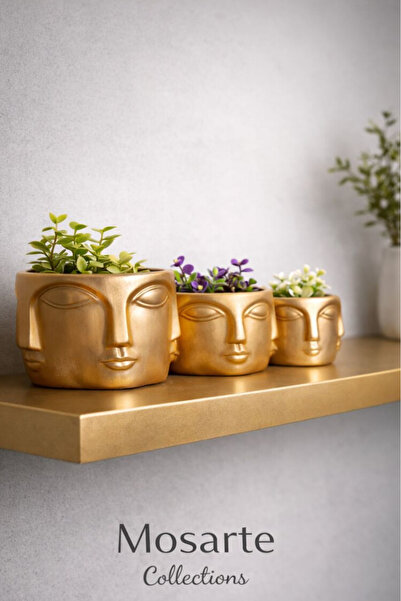 Mosarte سلسلة بوذا - مزهرية/تمثال وجه تجريدي بسيط - قطعة ديكور عصرية - طقم من...