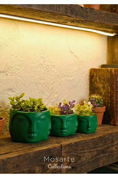 Mosarte سلسلة بوذا - مزهرية/تمثال وجه تجريدي بسيط - قطعة ديكور عصرية - طقم من...