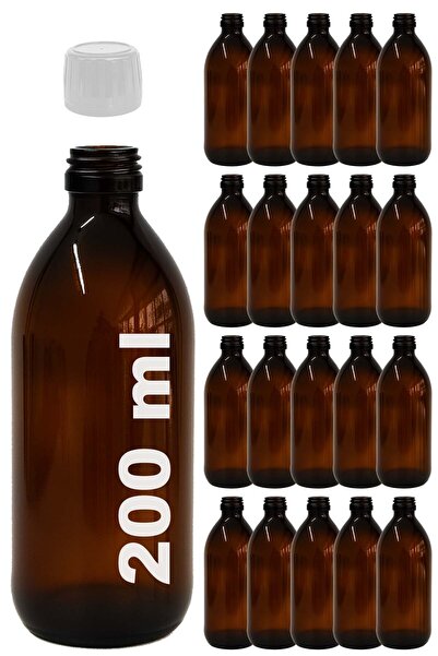 Afracam 200ml Round Medicine Syrup Bottle 200 Cc Amber Brown Glass Bottle wit...