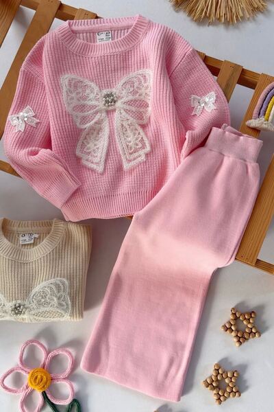 Minigimin Cicileri Комплект за момичета с панделки от My Little One - розов