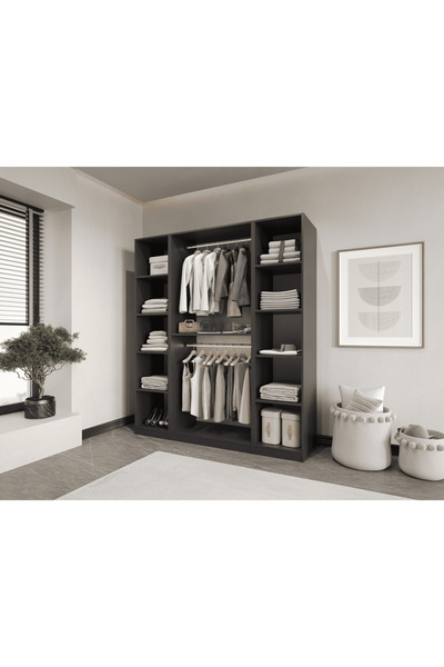 CANBAZ FURNİTURE Esla modüllü 4 kapaklı %100 MDF (KURULUM DAHİL)