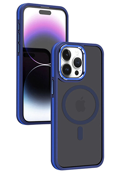 Joko غطاء OZLSTOR لهاتف آيفون 15 برو وينر ماج سيف (94438) - أزرق داكن