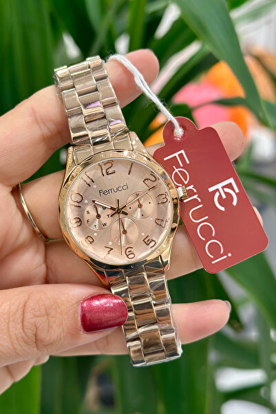 Ferrucci Çelik Kordon Su Geçirmez Garantili Kadın Kol Saati