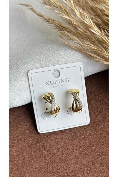 DİAVENTA TAKI VE AKSESUAR Xuping Vip Küpe - Xuping Zirkon Taşlı Halka Sonsuzl...