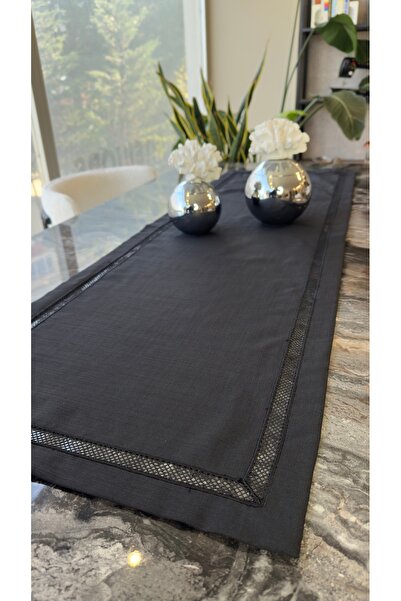 Hubb Interiors Kolber Handcrafted Stain Resistant Runner Black