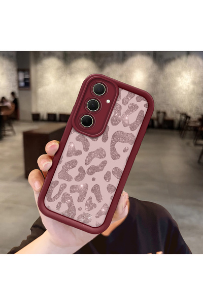 Hontinga حافظة ملونة ذات ملمس وردي مضادة للسقوط مصنوعة من مادة السيليكون المت...