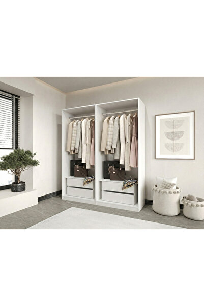 CANBAZ FURNİTURE Esla modüllü 4 kapaklı %100 MDF (KURULUM DAHİL)