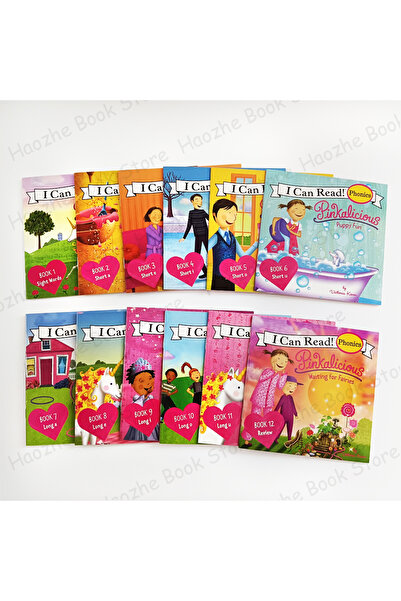 Choice ١٢ كتابًا من سلسلة "بينكاليسيوس" لتعليم الصوتيات واللغة الإنجليزية، كتاب مصور، كتاب قصصي، كتاب جيب للأطفال...