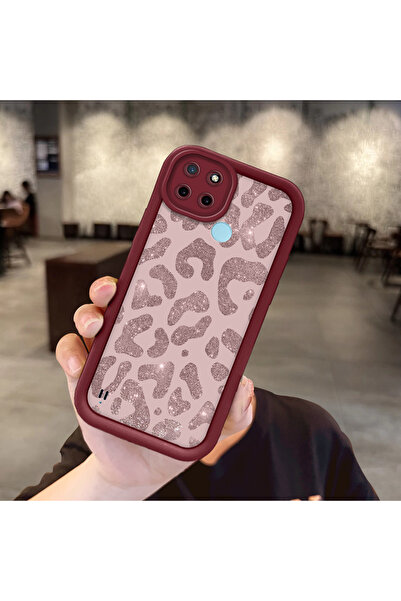 Hontinga حافظة ملونة ذات ملمس وردي متوافقة مع مادة السيليكون ومضادة للسقوط له...