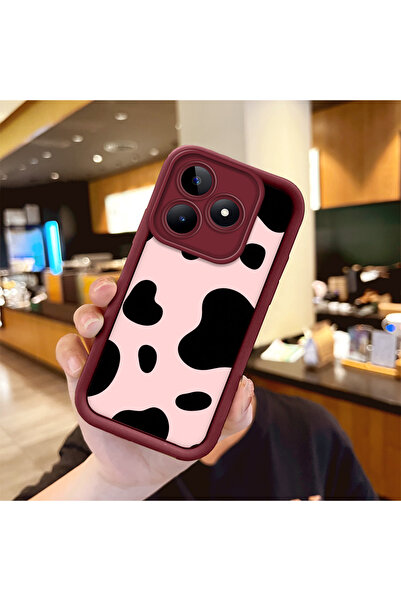 Hontinga حافظة ملونة من مادة السيليكون المتوافقة مع هاتف Realme C53، مضادة لل...