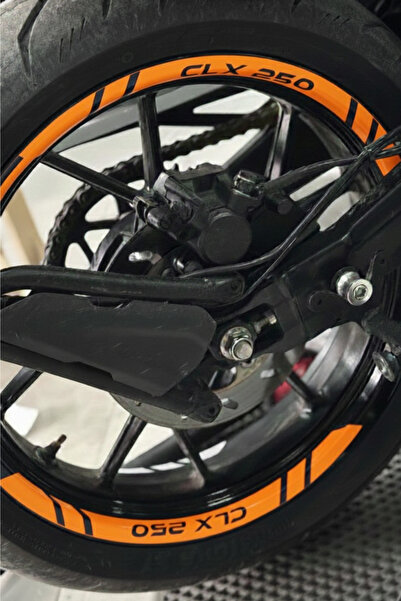 Banxtre Neon Turunc Rim Stripe Sticker Set (8 Pieces) for Cfmoto Clx 250
