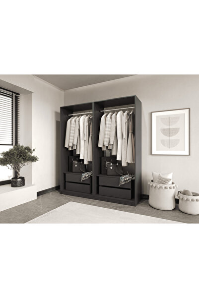 CANBAZ FURNİTURE Esla modüllü 4 kapaklı %100 MDF (KURULUM DAHİL)