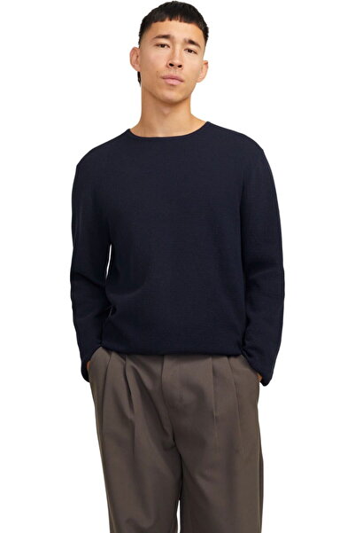 Jack & Jones JACK &JONES George Knit Crew sweatshirt - 12268279-Navy Blazer