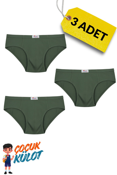 CENNETOĞLU Boy's white underpants 100% cotton 3 pieces