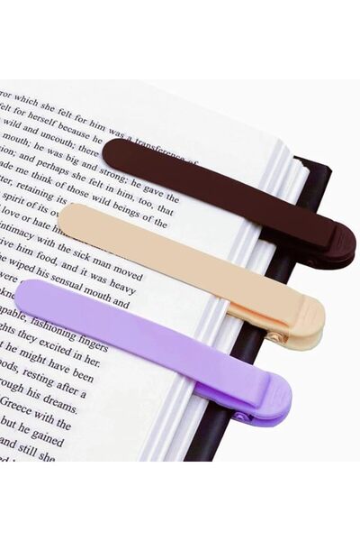 Roichil 3 Adet otomatik kitap ayracı silikon, okumak için kitap işaretleri akıllı ayraç