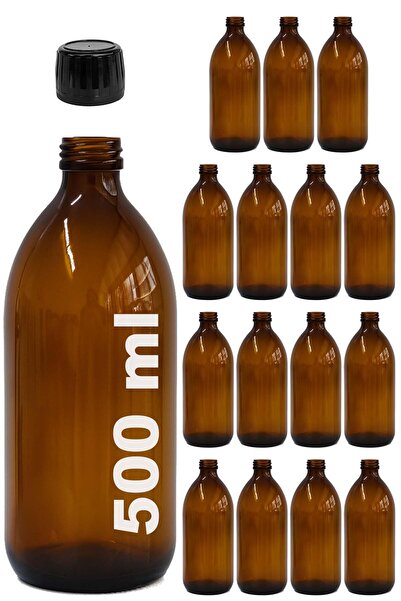 Afracam 500ml Round Medicine Syrup Bottle 500 Cc Amber Brown Glass Bottle wit...