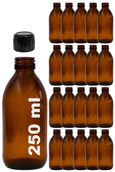 Afracam 250ml Round Medicine Syrup Bottle 250 Cc Amber Brown Glass Bottle wit...