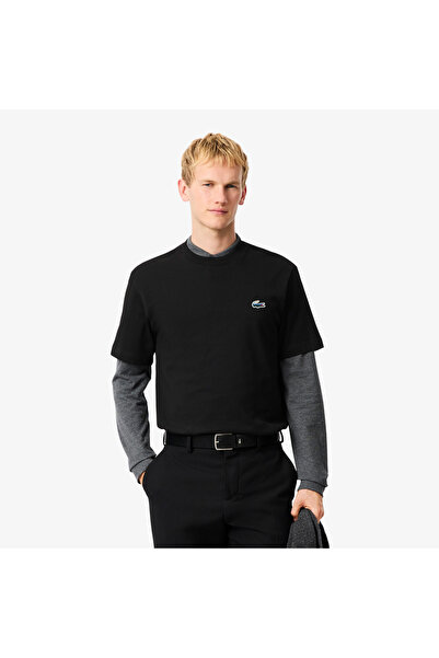 Lacoste Erkek Classic Fit Bisiklet Yaka Siyah T-Shirt