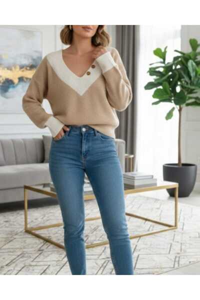 BYBIYIK Women's Button-Detail Knitwear Sweater