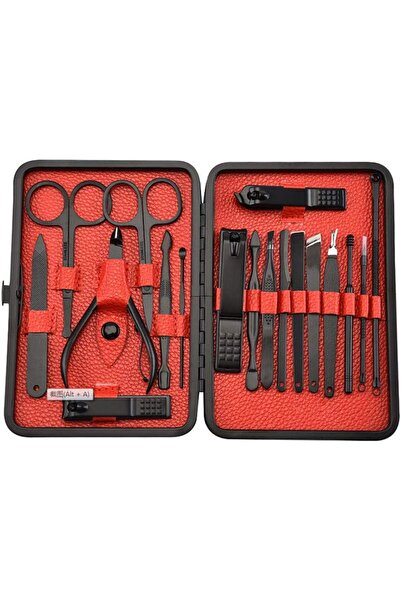 Blooming مجموعة مانيكير وباديكير من الفولاذ المقاوم للصدأ 18 في 1 مع إبرة لعل...