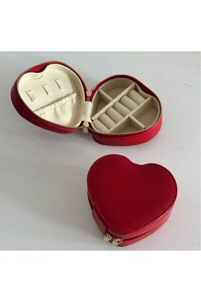 Charmist Kırmızı kalp takı çantası