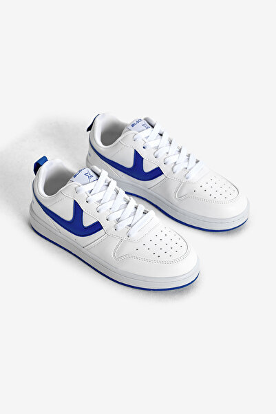 Tonny Black Women's White Sax Thermo Sole Striped Detail Lace-Up Sports Shoes