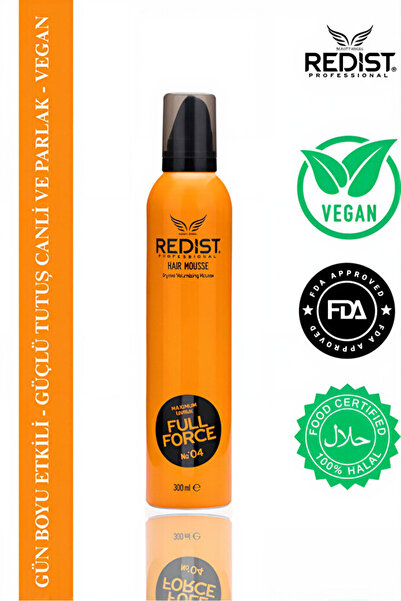 Redist Full Force Saç Şekillendirici Köpük – Sert Tutuş Ve Uzun Süreli Kalıcılık Vegan 300 ml