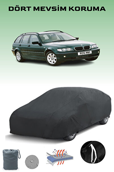 Breen غطاء سيارة أسود لسيارة بي إم دبليو الفئة الثالثة تورينج (E46) 2001 - 2005، غطاء سيارة، خيمة سيارة