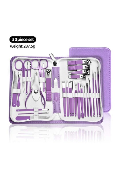 Choice1 طقم مانيكير من الفولاذ المقاوم للصدأ مكون من 30 قطعة (9/18/24/30 قطعة...