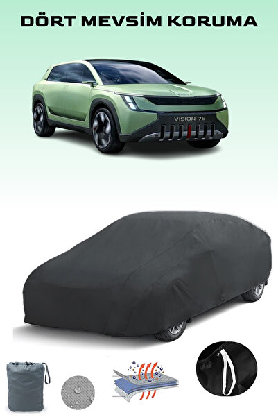 Breen غطاء سيارة سكودا فيجن 7s أسود، غطاء سيارة، خيمة سيارة