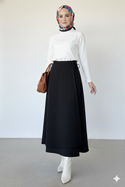 CNG MODA تنورة من قماش السكوبا مع ربطة عنق