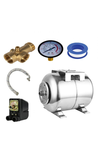DDT Kit accesorii pompă de apă, vas de expansiune din oțel inoxidabil de 24 l...