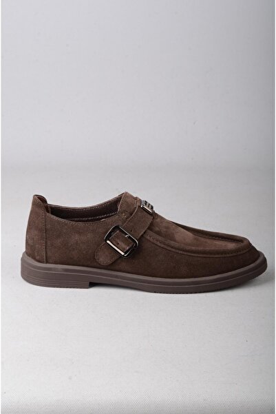 SEÇ KUNDURA SEÇ S500 HAKİKİ DERİ MASKÜLEN KADIN AYAKKABI KAHVE SÜET