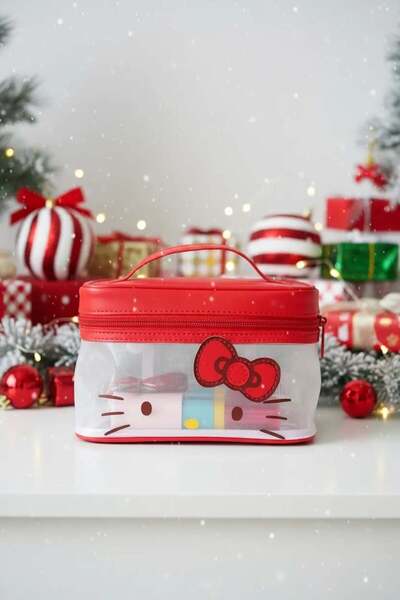 SANRIO Lisanslı Fileli Dikdörtgen Makyaj Çantası