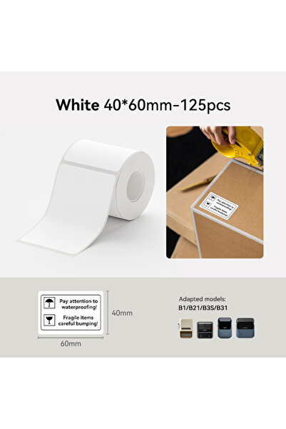 Choice1 White 4060 Niimbot White Thermal Label 1Roll Waterproof Sticker Self-...